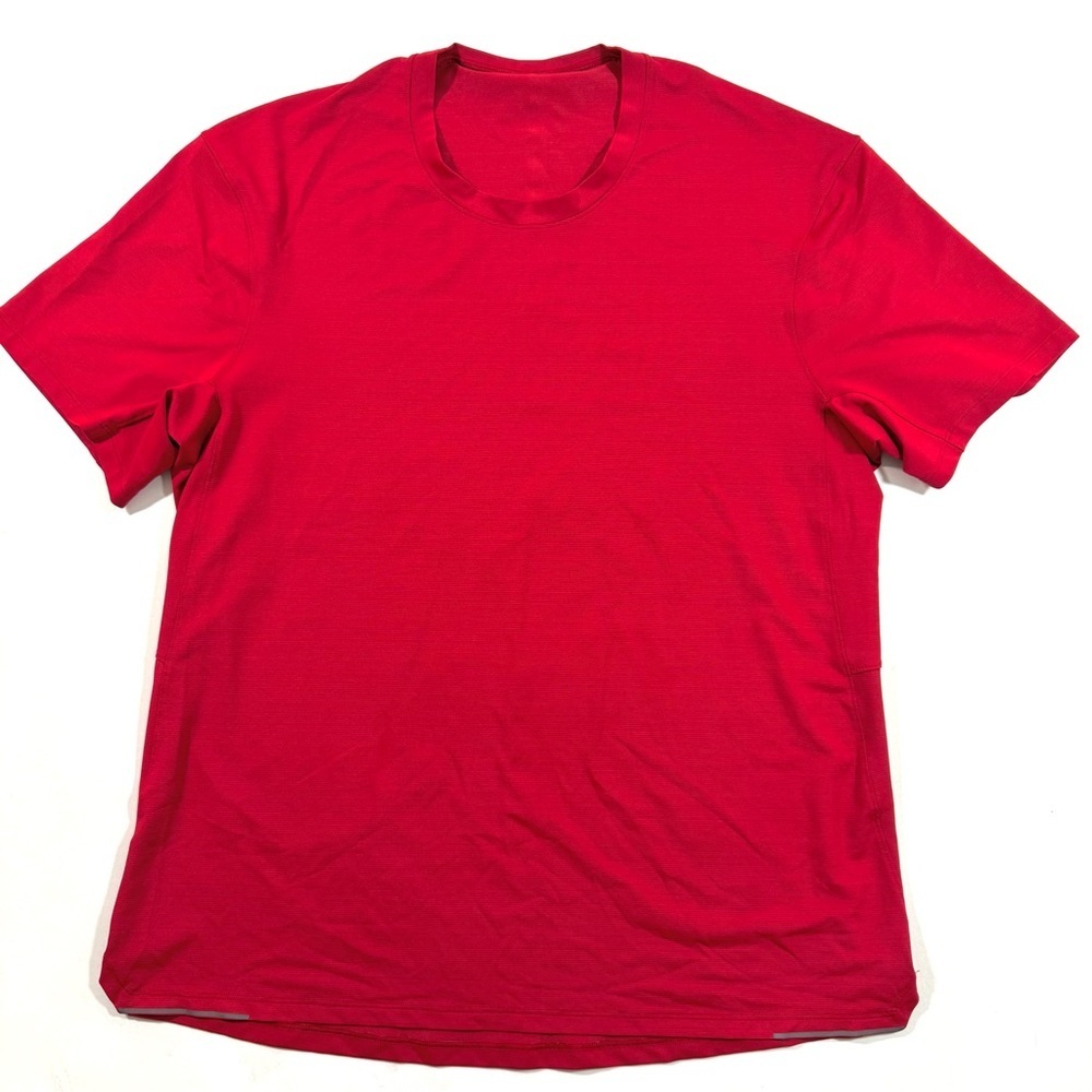 Lululemon Mens Silverescent Performance Tee Shirt Red